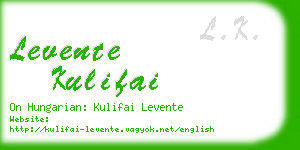 levente kulifai business card